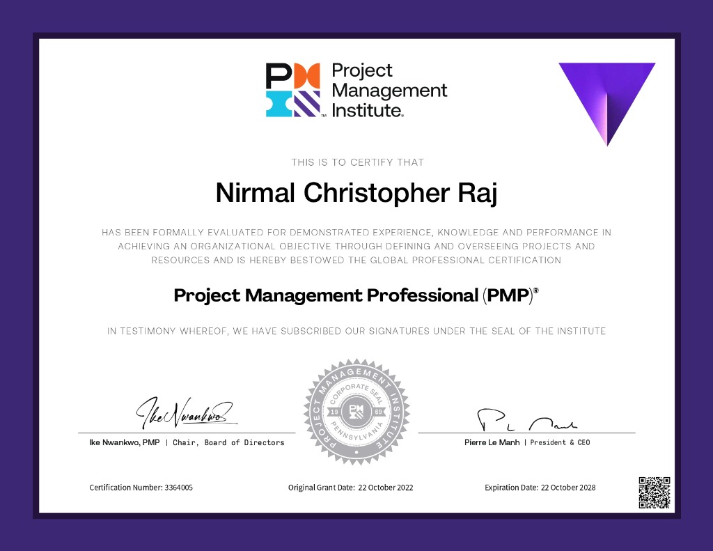 PMP Certificate